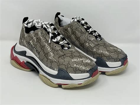 triple s gucci|Gucci balenciaga triple s.